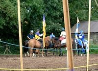 The riders getting ready to begin.